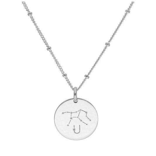 Maß Sterlingsilber Jungfrau Sternzeichen & Initiale Halskette 30,5 - 61cm