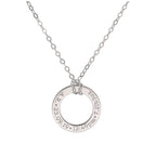 Bespoke Sterling Silver New Baby Circle Necklace 16-28 Inches