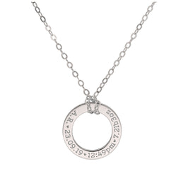Bespoke Sterling Silver New Baby Circle Necklace 16-28 Inches