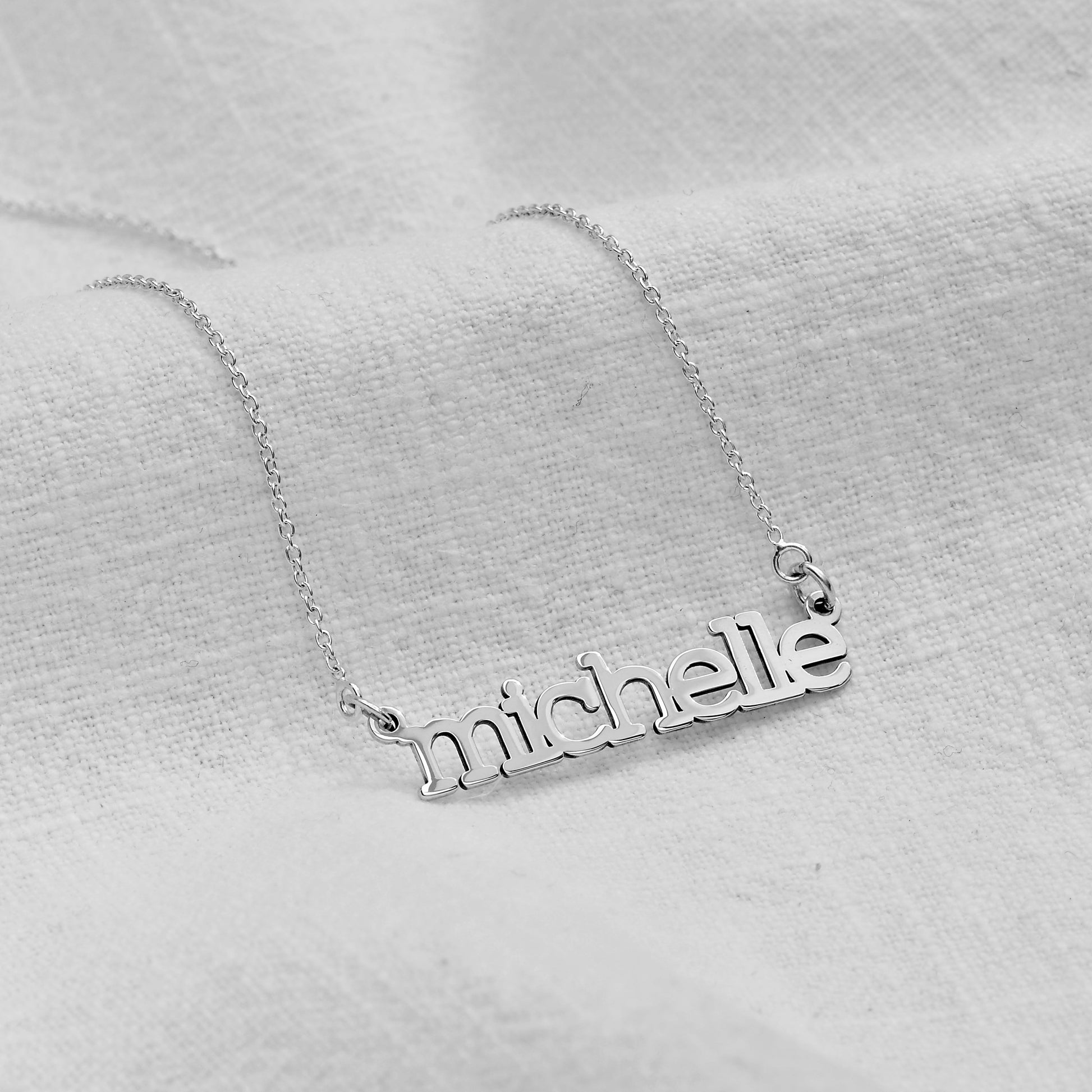 Personalised Sterling Silver Name Necklace jewellerybox