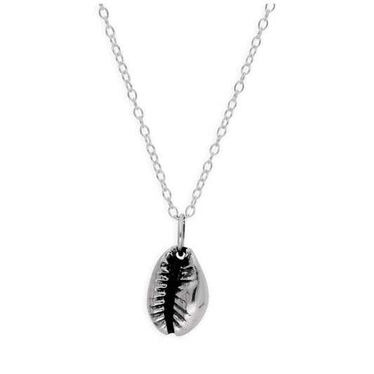 Sterling Silver Cowrie Shell Necklace 14-22 Inches