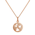 Rose Gold Plated Sterling Silver Triple Open Heart Necklace 14 - 32 Inches