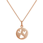Rose Gold Plated Sterling Silver Triple Open Heart Necklace 14 - 32 Inches