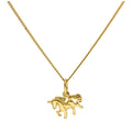 Tiny Gold Plated Sterling Silver Unicorn Necklace 14-32 Inch