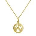 Gold Plated Sterling Silver Triple Heart Necklace 14-32 Inch