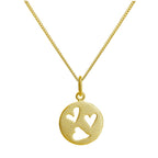 Gold Plated Sterling Silver Triple Heart Necklace 14-32 Inch