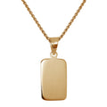 Rose Gold Plated Sterling Silver Engravable Tag Necklace 14-28 Inches