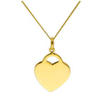Gold Plated Sterling Silver Heart Engravable Necklace 14-32 Inches