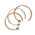 Triple Yellow Rose & White 9ct Gold 1mm Ball Open Nose Ring Set