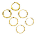 Triple 9ct Gold 0.8mm 1mm & 1.2mm Tube Hoop 8mm Earrings Set