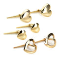 9ct Gold Andralok Small Heart Stud Earrings - 3 Pack