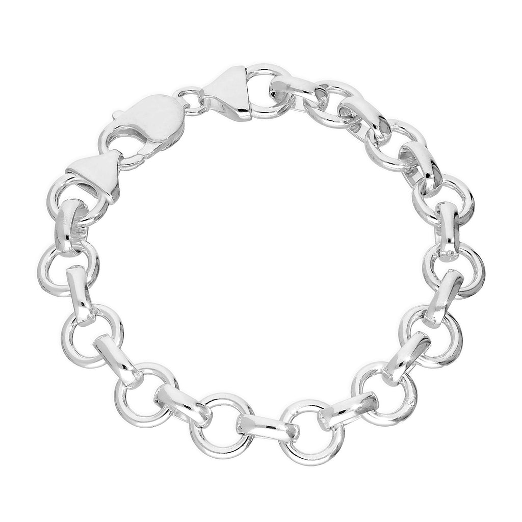 Sterling Silver 7.5 Inch Thick 7mm Curb Bracelet