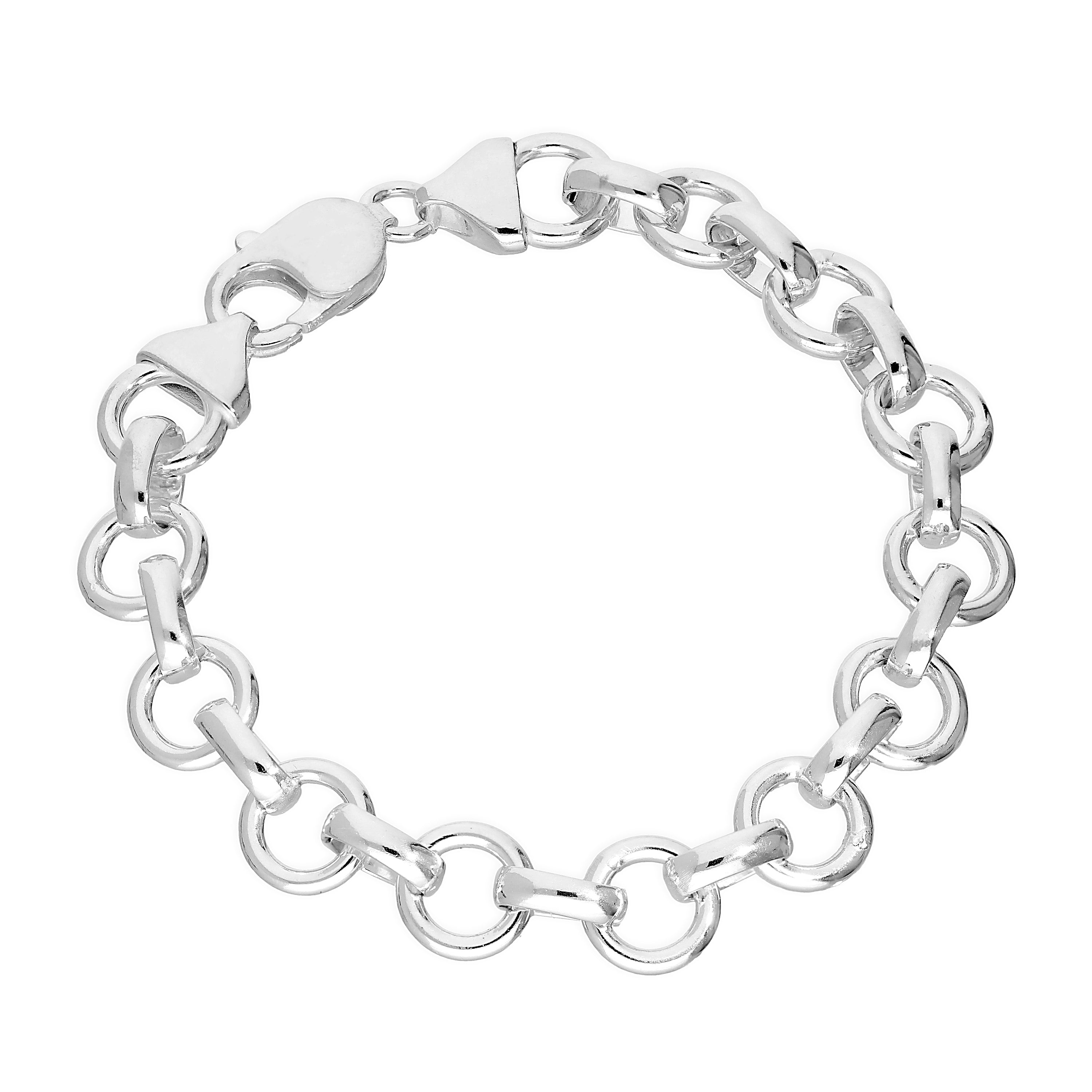 Sterling Silver 7.5 Inch Thick 7mm Curb Bracelet