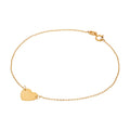 Fine 9ct Gold Engravable Heart 7 Inch Bracelet