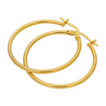 9ct Gold Hinged Hollow 28mm Hoop Earrings