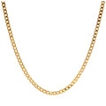 9ct Gold 2mm Thick Diamond Cut Curb Necklace 18 Inches