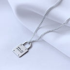 Bespoke Sterling Silver Initials Padlock Necklace 16-28 Inches