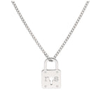 Bespoke Sterling Silver Keyhole Padlock Necklace 16-28 Inch