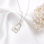 Bespoke Sterling Silver Keyhole Padlock Necklace 16-28 Inch