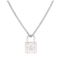 Bespoke Sterling Silver Initials Padlock Necklace 16-28 Inches