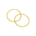 Gold Plated Sterling Silver Light Sleeper 14mm Hoop Earrings