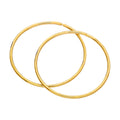 Gold Plated Sterling Silver Sleeper 22mm Hoop Earrings