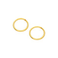 Gold Plated Sterling Silver 8mm Sleeper Hoop Earrings