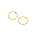 Gold Plated Sterling Silver 8mm Sleeper Hoop Earrings