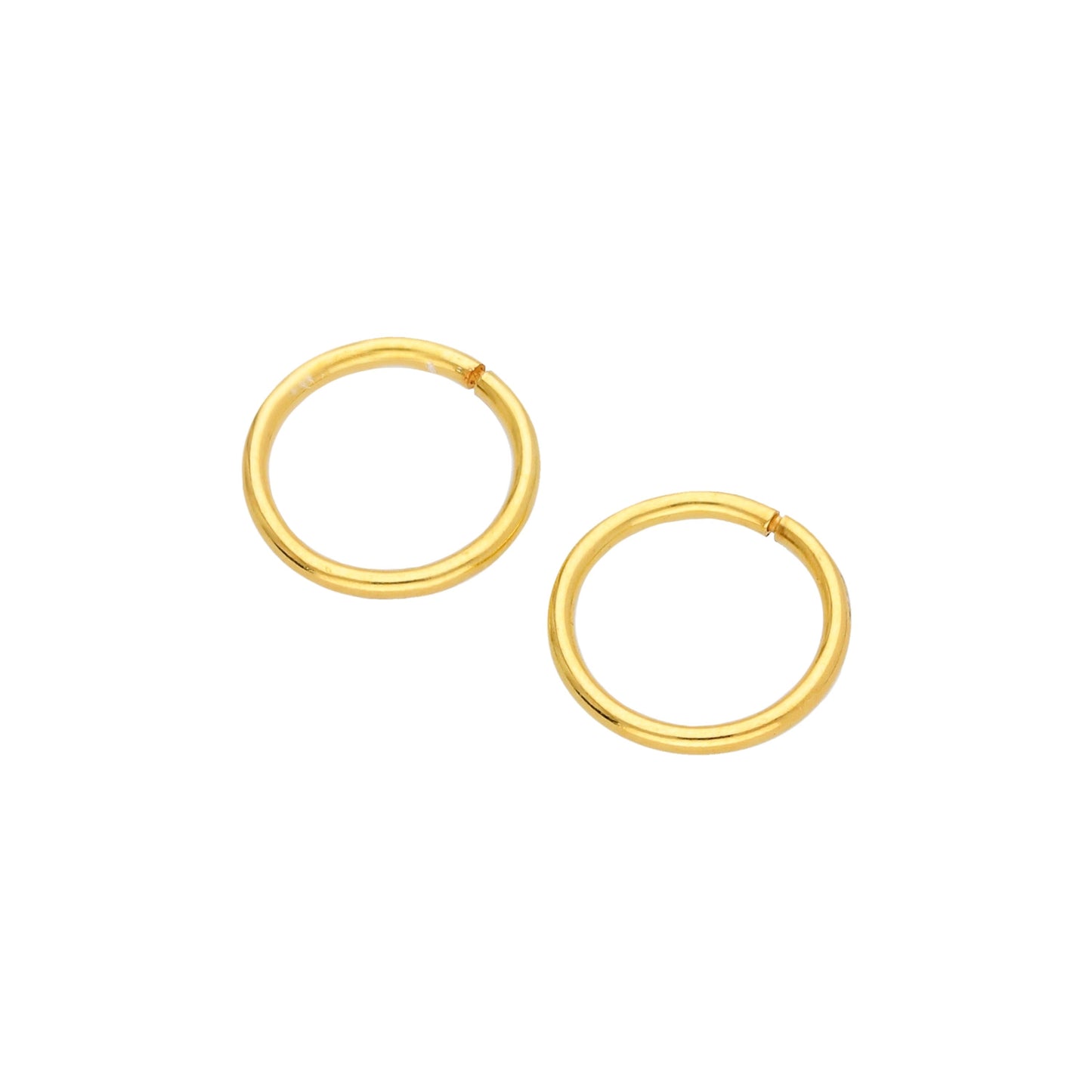 Gold Plated Sterling Silver 8mm Sleeper Hoop Earrings