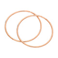 Rose Gold Plated Sterling Silver 22mm Sleeper Hoop Earrings