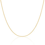 Gold Plated Sterling Silver 1mm Bead Chain 14 Inches