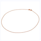 Rose Gold Plated Sterling Silver 1mm Bead Chain 14 Inches