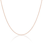Rose Gold Plated Sterling Silver 1mm Bead Chain 14 Inches