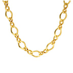 Gold Plated Sterling Silver Figaro Twist Link Necklace 16-18 Inch