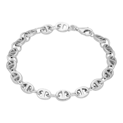 Sterling Silver Chunky Link Chain Bracelet 7 Inches