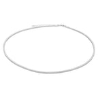 Sterling Silver Square Snake Chain Necklace 16 - 18 Inches