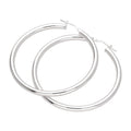 Sterling Silver 45mm Plain Hoop Earrings