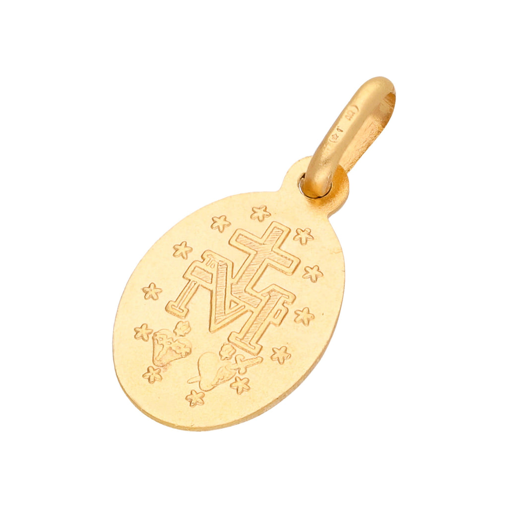 9ct Gold Miraculous Mary Charm