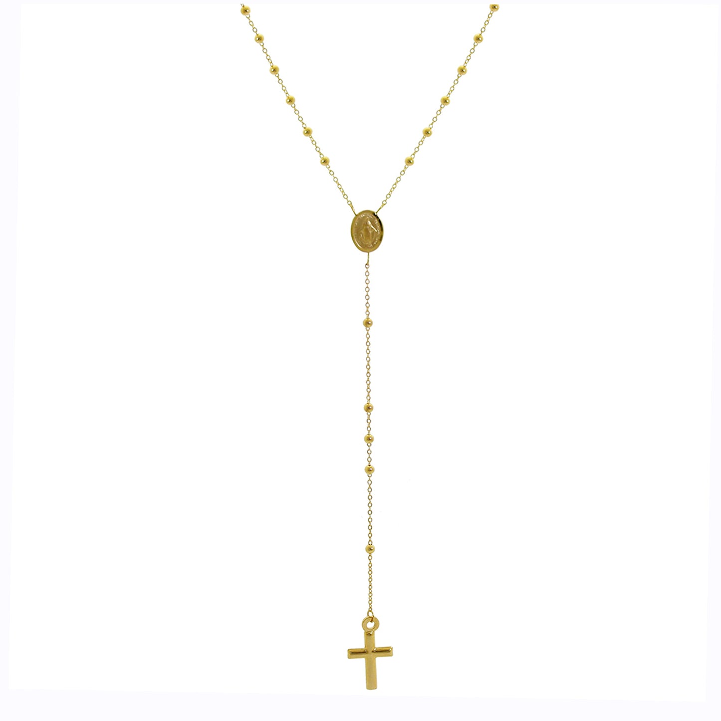 Fine 9ct Gold Adjustable Rosary Necklace