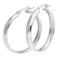 Sterling Silver Chunky Creole 30mm Hoop Earrings
