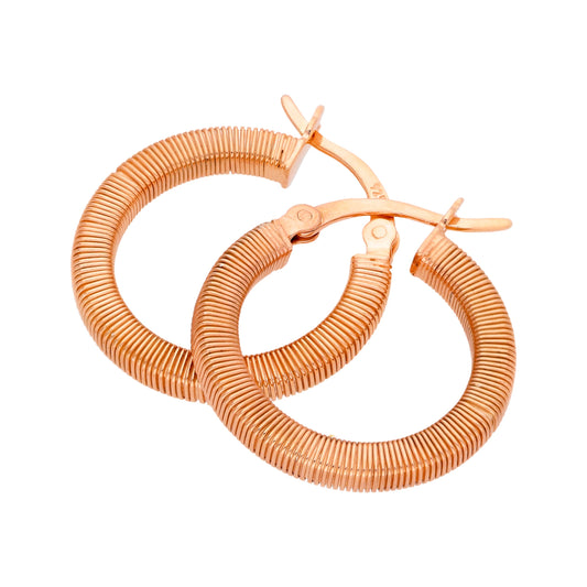 Rose Gold Plated Sterling Silver Creole 20mm Hoop Earrings
