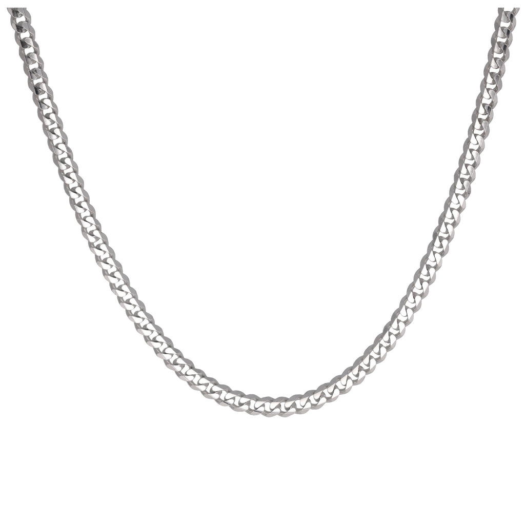 Sterling Silver Curb Link Chain Necklace 18 Inches