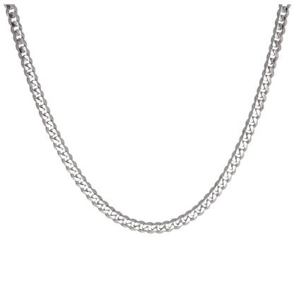 Sterling Silver Curb Link Chain Necklace 18 Inches