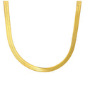Gold Plated Sterling Silver Herringbone Necklace 18 Inches