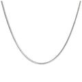 Sterling Silver 2mm Oval Snake Chain Necklace 18 Inches