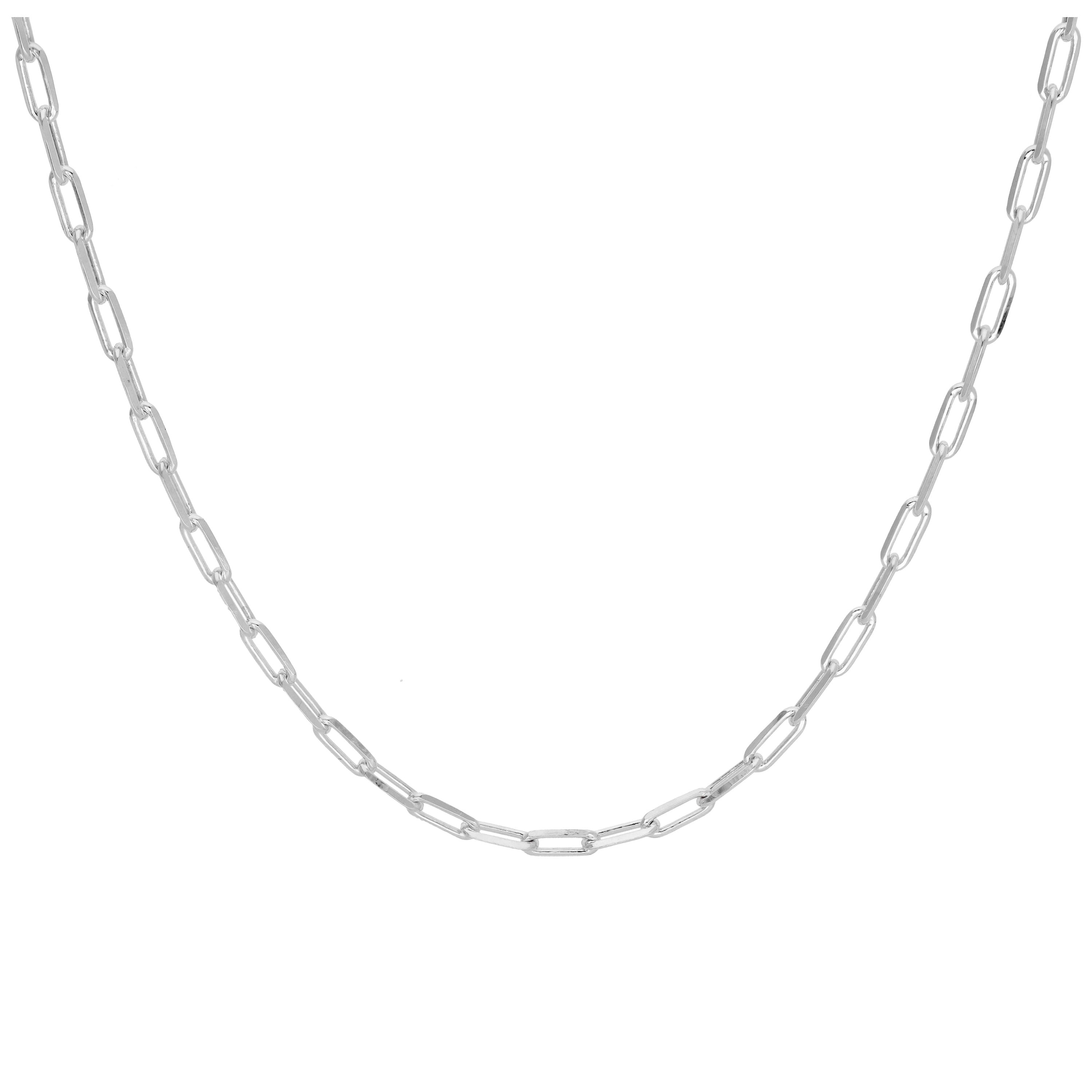 アクセサリー erd 925 silver long necklace Silver Long Cable Chain Necklace 18 Inch | jewellerybox