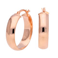 Rose Gold Plated Sterling Silver Chunky 25mm Hoop Earrings