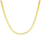 Gold Plated Sterling Silver Snake Chain Necklace 18 Inches