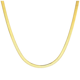 Gold Plated Sterling Silver Snake Chain Necklace 18 Inches