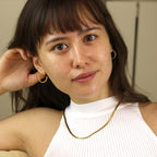 Gold Plated Sterling Silver Snake Chain Necklace 18 Inches